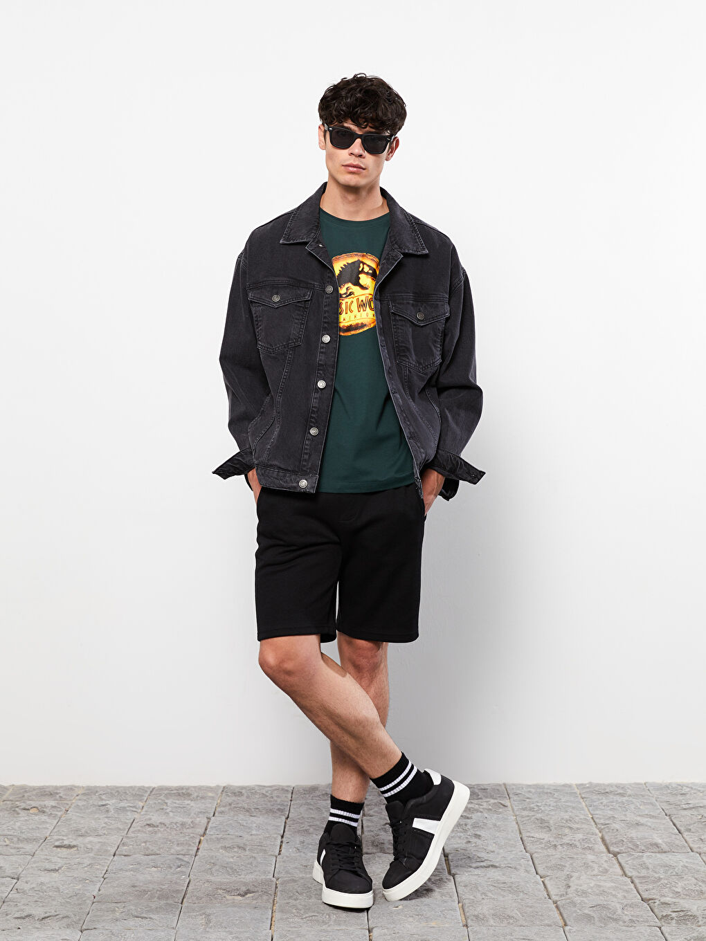 Slim Fit Binding Detail Men's Shorts -S2MA34Z8-CVL