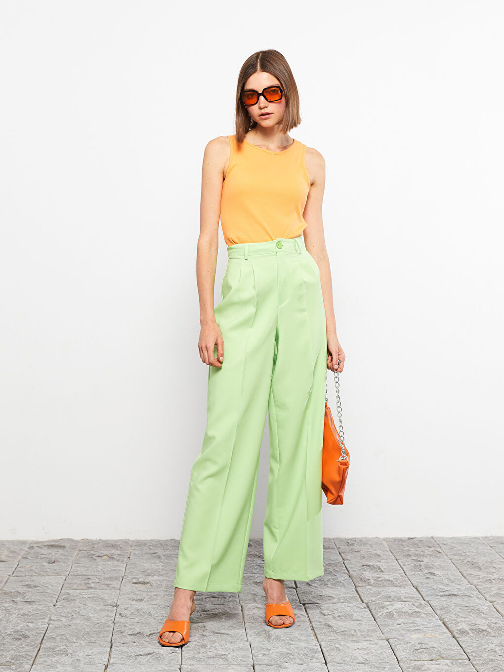 LCW Vision Women's Relaxed Fit Plain Trousers -S2MA35Z8-G3S
