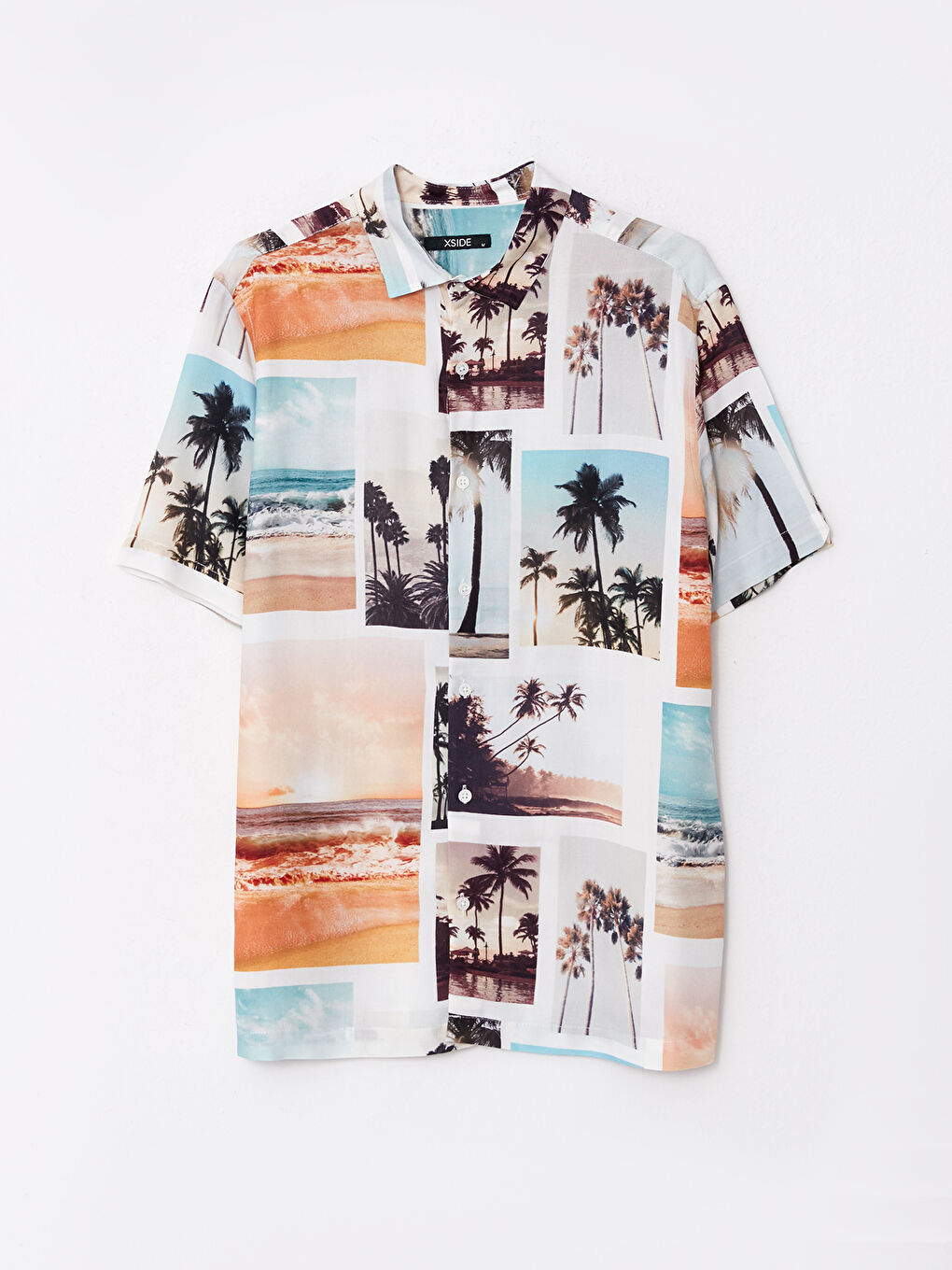 Regular Fit Short Sleeve Printed Viscose Men's Shirt -S2MA42Z8-LQB