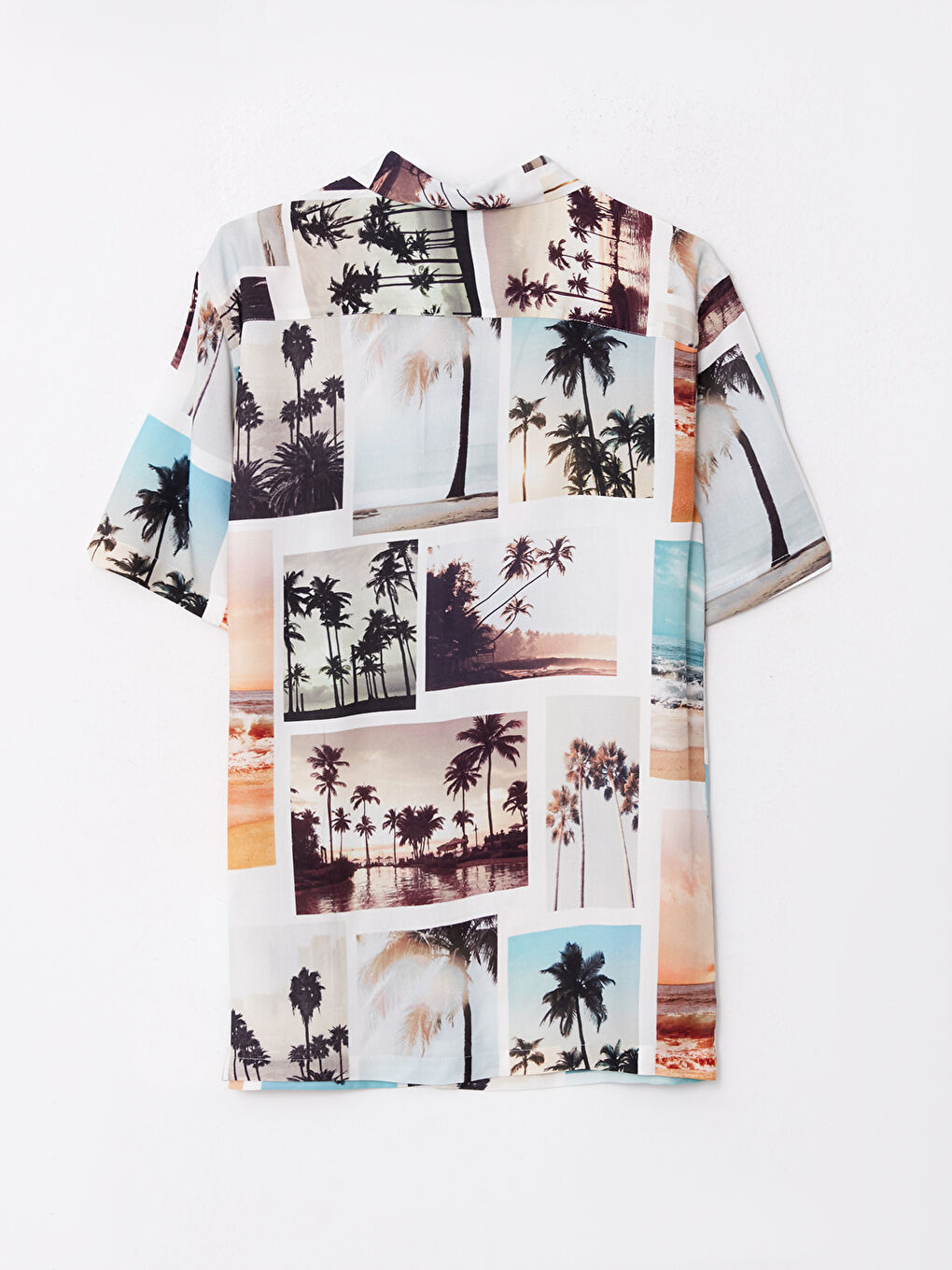 Regular Fit Short Sleeve Printed Viscose Men's Shirt -S2MA42Z8-LQB