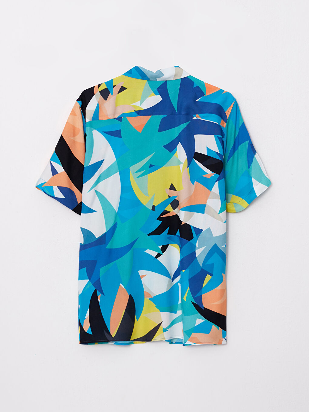 Regular Fit Short Sleeve Patterned Men's Shirt-7