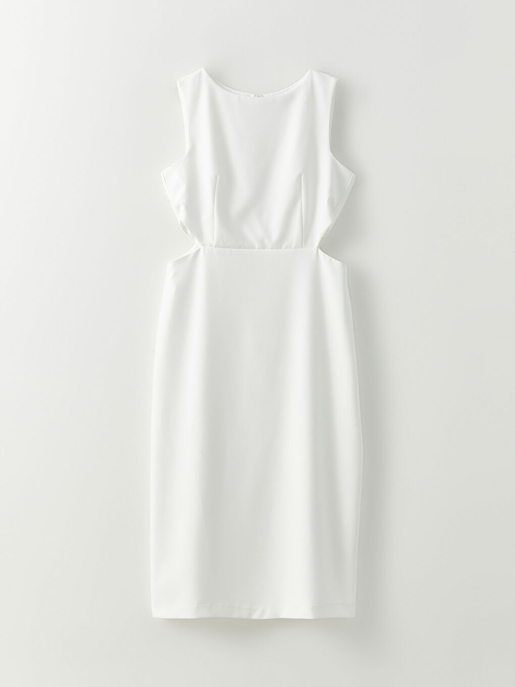 Robe Femme Sans Manches à Col Rond et Coupe Droite-5