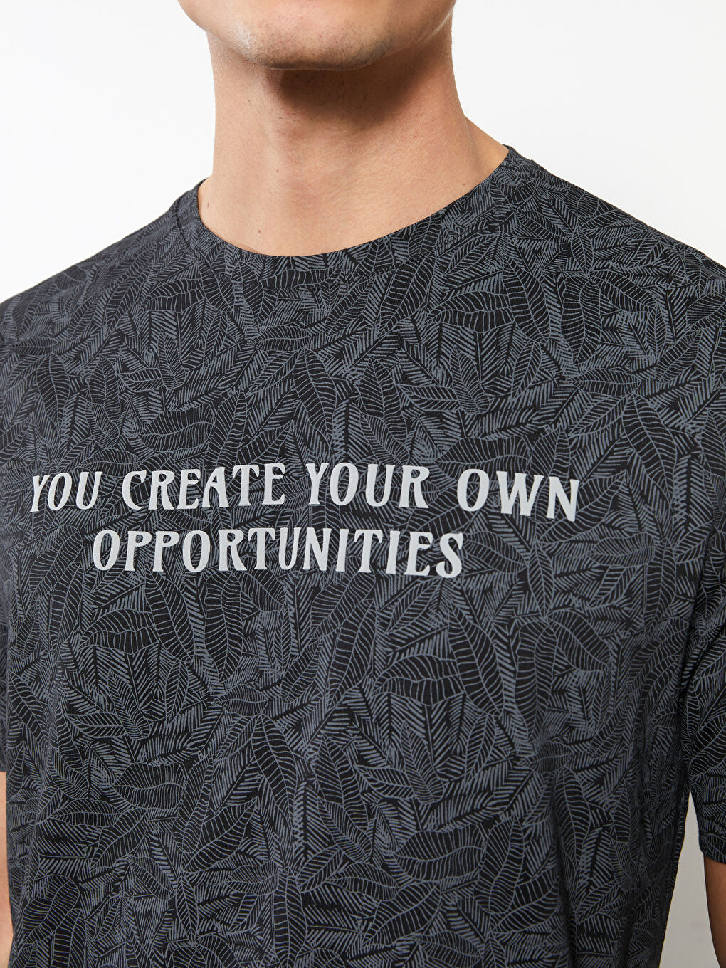 Футболка Мужская с Круглым Вырезом, Коротким Рукавом, С Принтом, Из Гребенного Хлопка-3