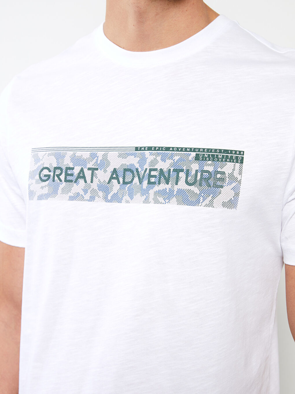 Футболка Мужская с Круглым Вырезом, Коротким Рукавом, С Принтом, Из Гребенного Хлопка-3