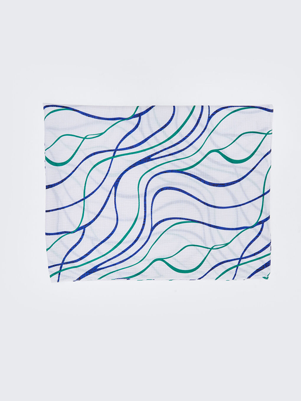 Женский тканый шарф с принтом-1