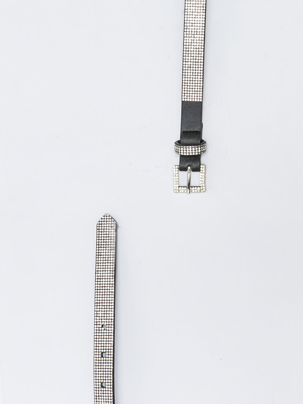 Siyah Toka Detaylı Taşlı Kadın Kemer-2