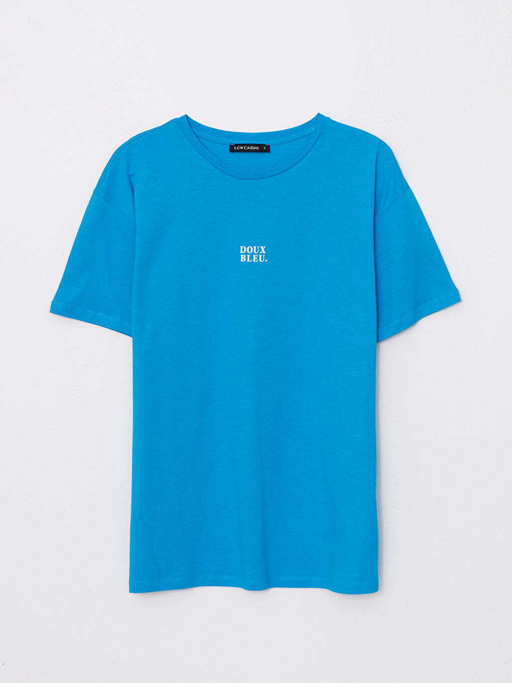 Tricou pentru Femei din Bumbac cu Mânecă Scurtă, Imprimat cu Litere, Guler Rotund-5