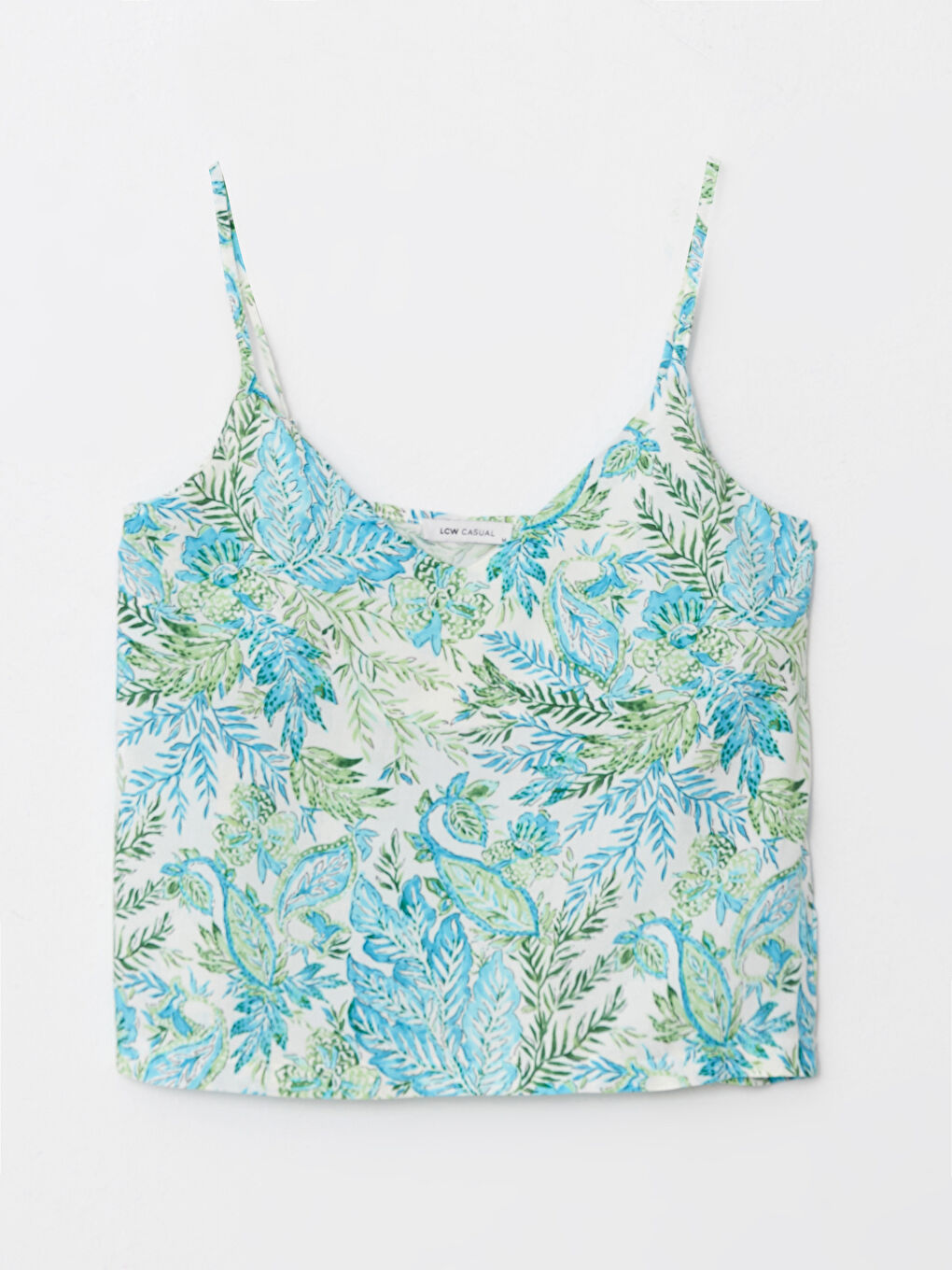 LCW Vision V Neck Patterned Strappy Women's Blouse -S2MD33Z8-LRR