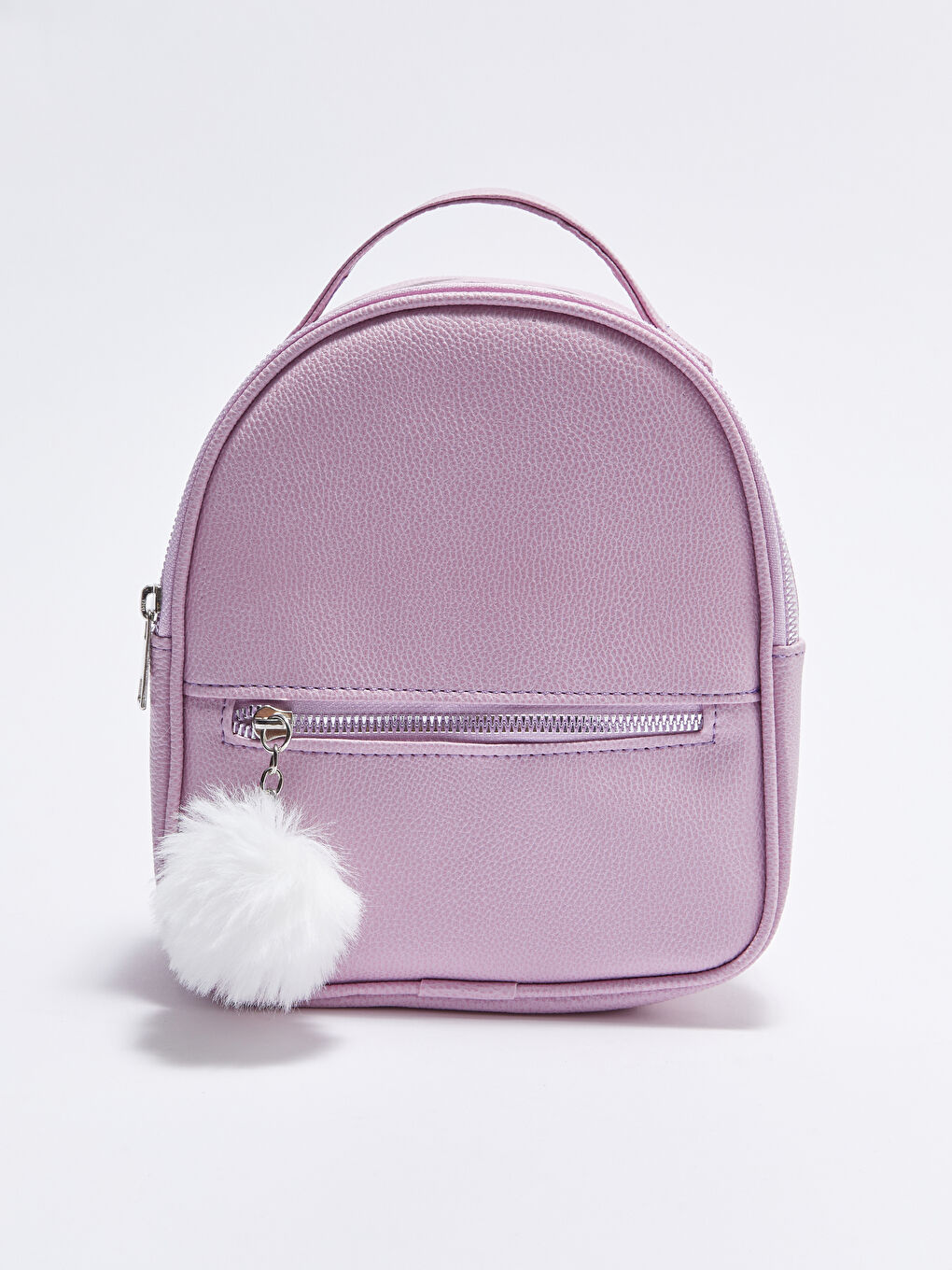 Lila Ponpon Detaylı Kız Çocuk Sırt Çantası-2