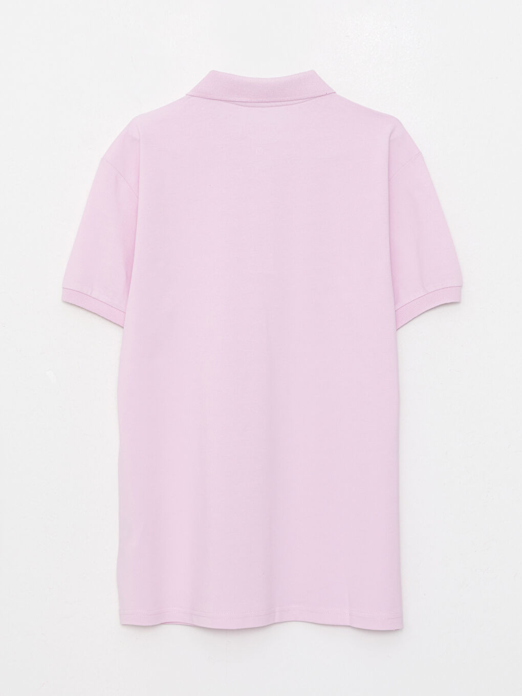 Pembe Polo Yaka Kısa Kollu Erkek Tişört-6
