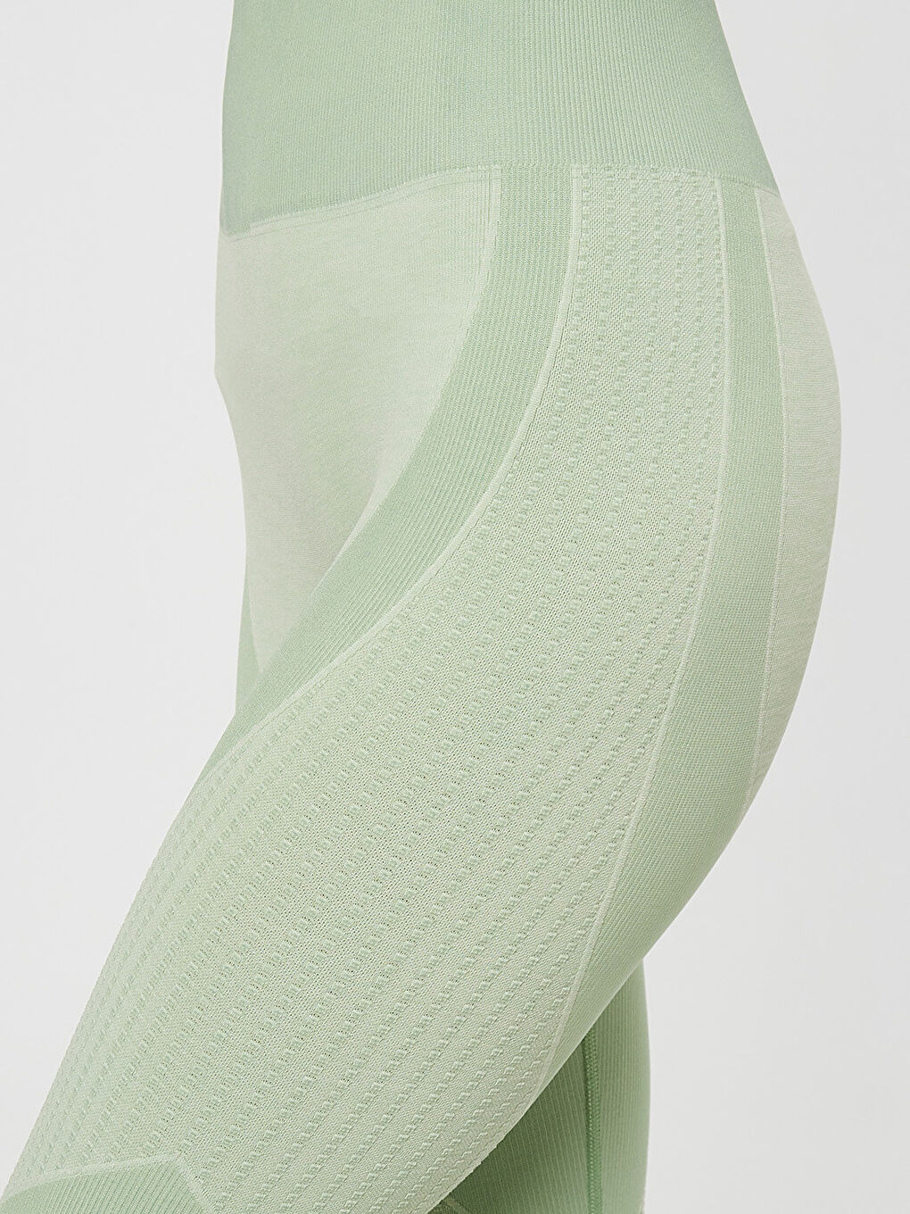 Yeşil Bonita Beli Lastikli Desenli Kadın Tayt-4