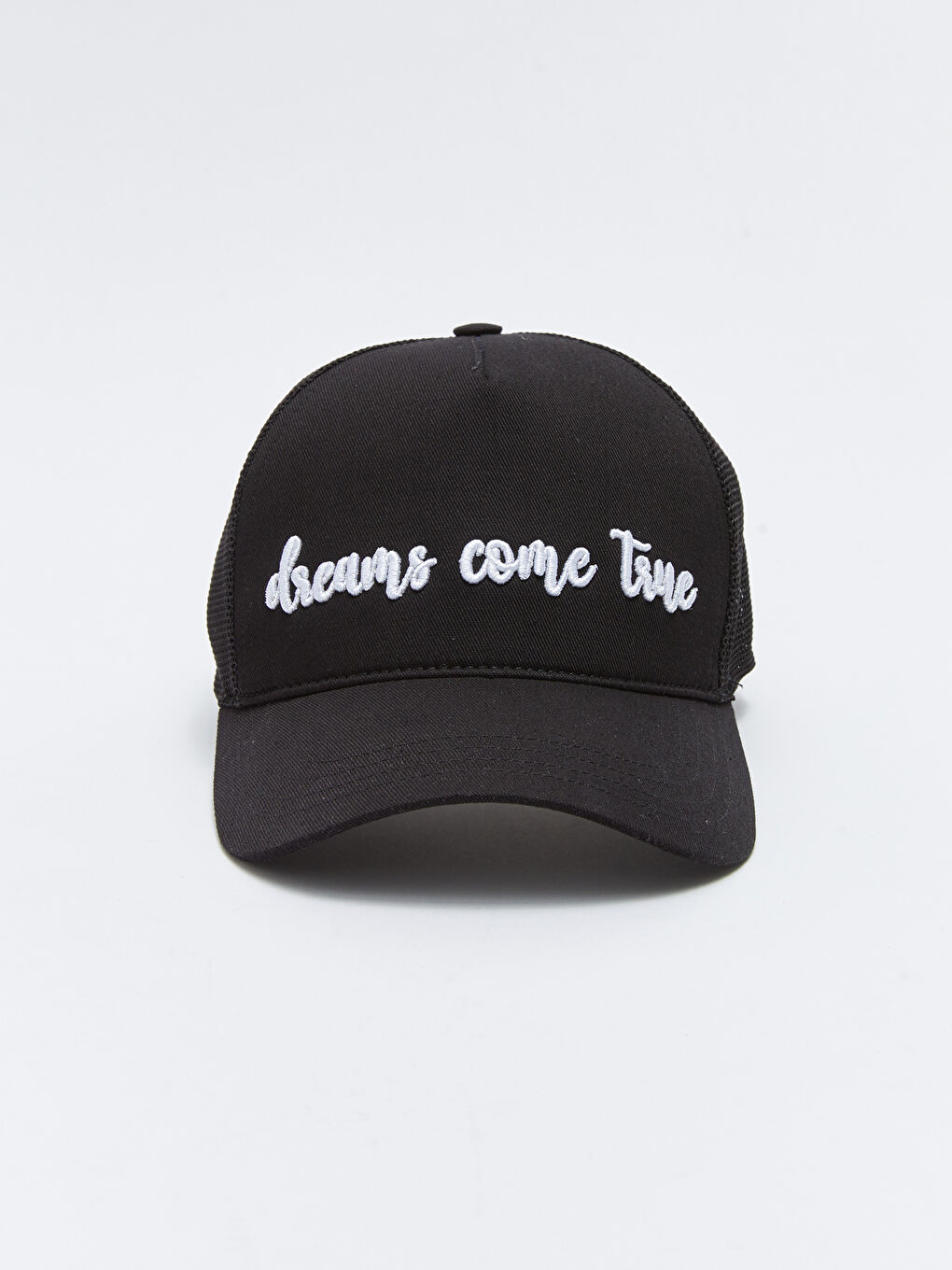 Siyah Yazı Nakışlı Kadın Kep Şapka