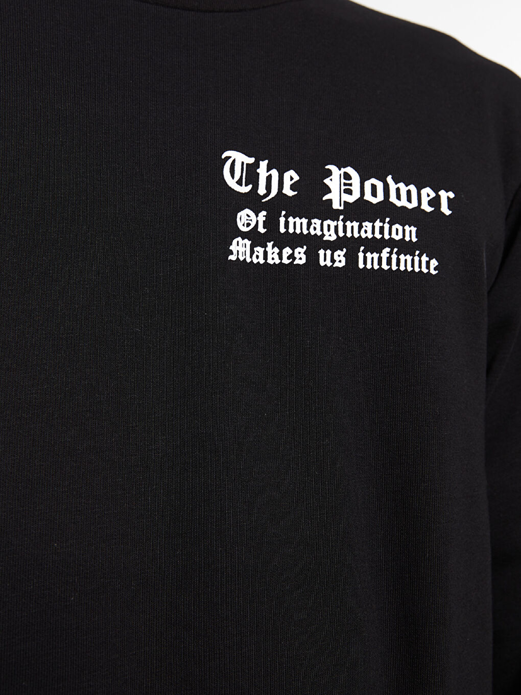 Ерлерге арналған ұзын жең дөңгелек жағалы принтті свитшот-3