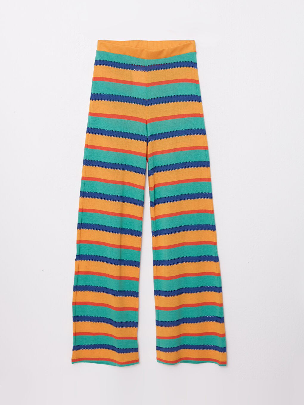 LCW Vision Pantalone sa elastičnim strukom, prugaste, široke nogavice za žene -S2ME50Z8-E53