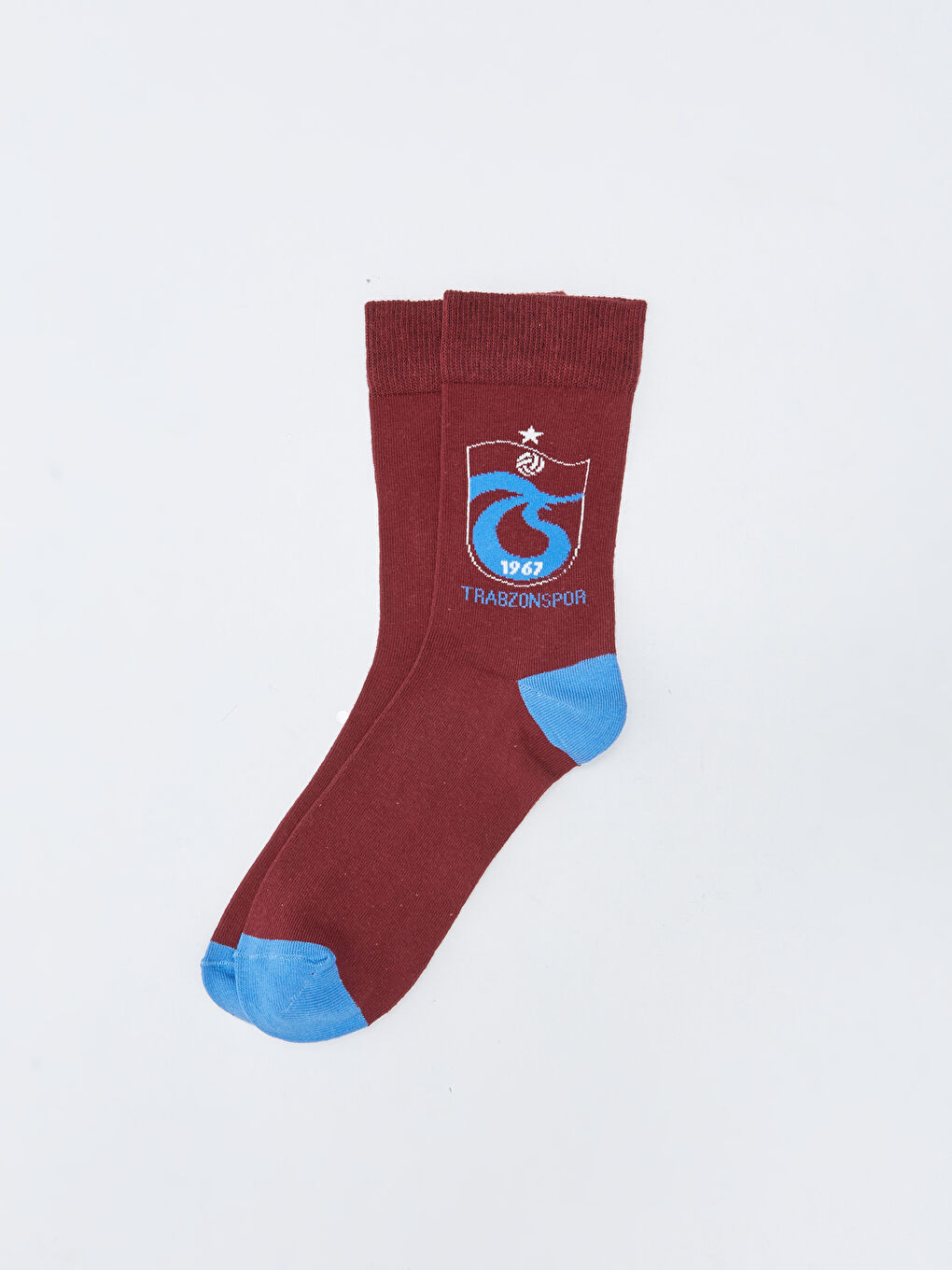 Bordo Trabzonspor Baskılı Soket Çorap