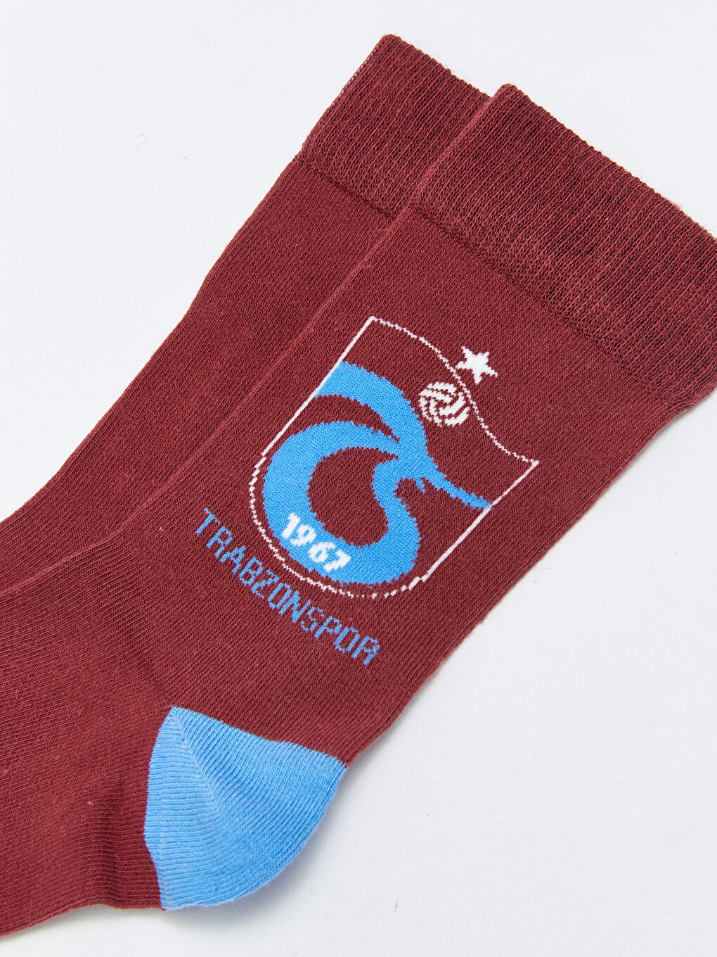 Bordo Trabzonspor Baskılı Soket Çorap-2