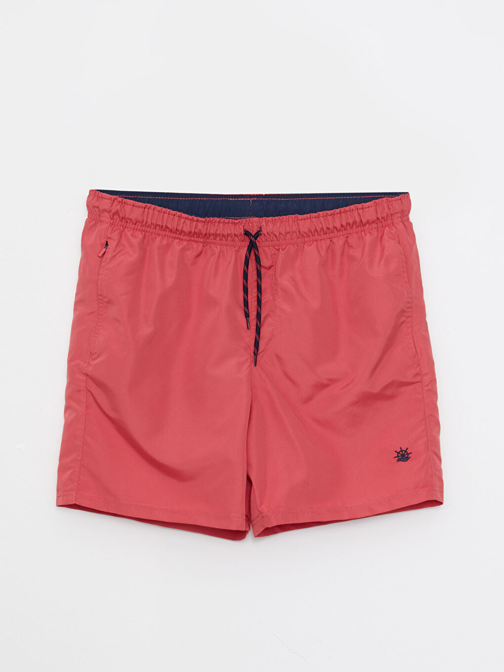 Pembe Kısa Boy Baskılı Erkek Deniz Şortu