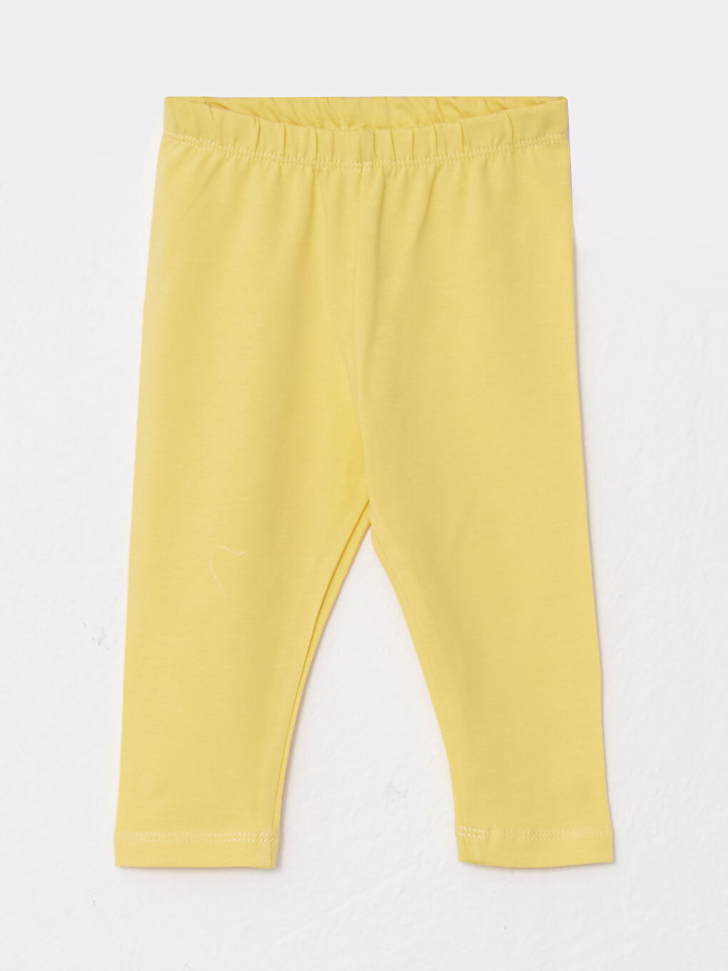 Ekru Beli Lastikli Basic Pamuklu Kız Bebek Tayt 3'lü-1