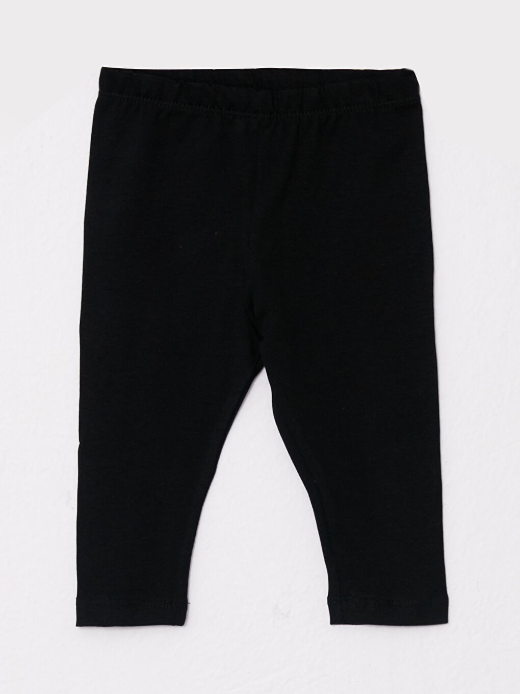 Ekru Beli Lastikli Basic Pamuklu Kız Bebek Tayt 3'lü-3