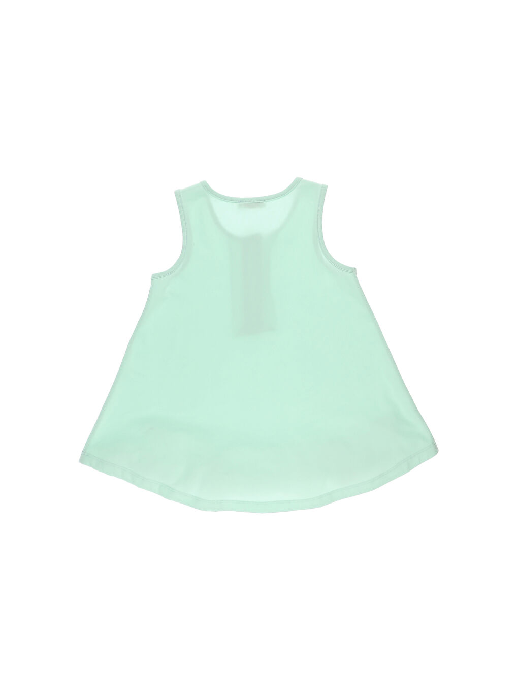 Yeşil Bisiklet Yaka Basic Kız Çocuk Atlet-1