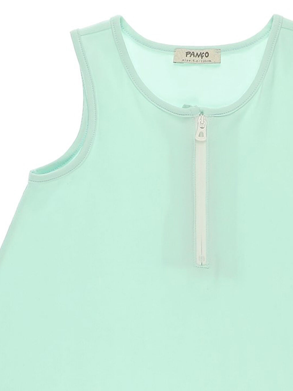 Yeşil Bisiklet Yaka Basic Kız Çocuk Atlet-2