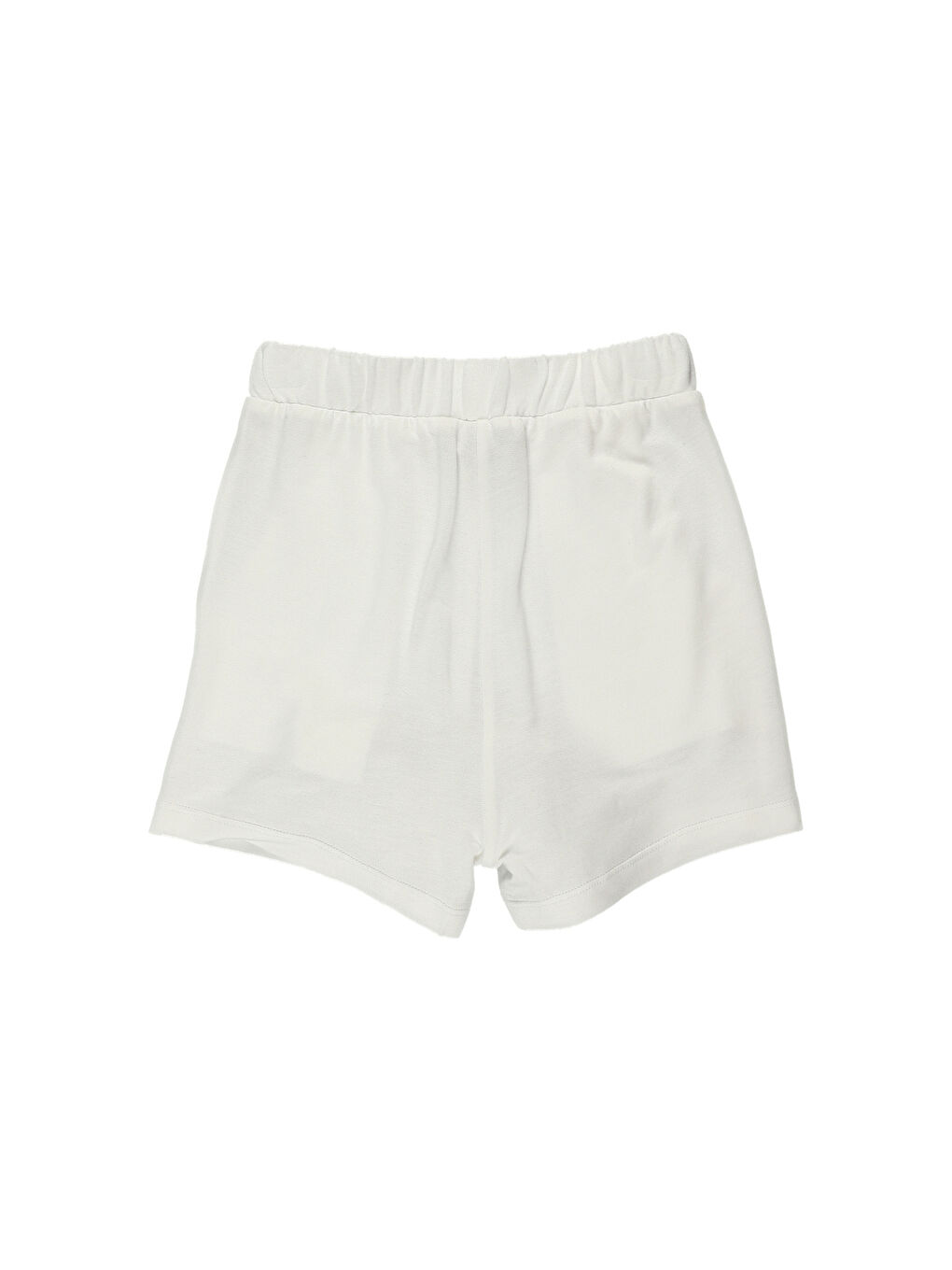 Ekru Beli Lastikli Kız Çocuk Şort-1