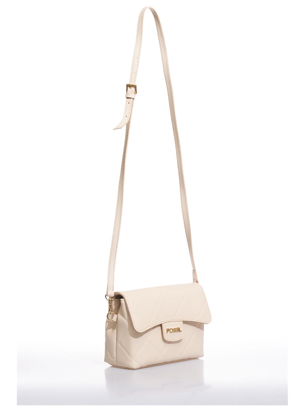 Bej Deri Görünümlü Kadın Omuz Çantası-1