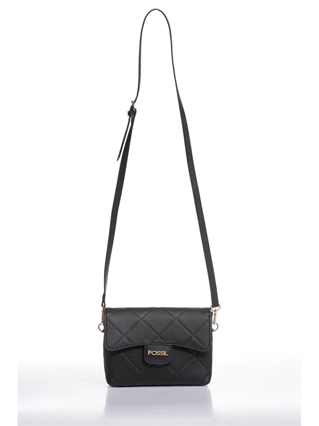 Siyah Deri Görünümlü Kadın Omuz Çantası