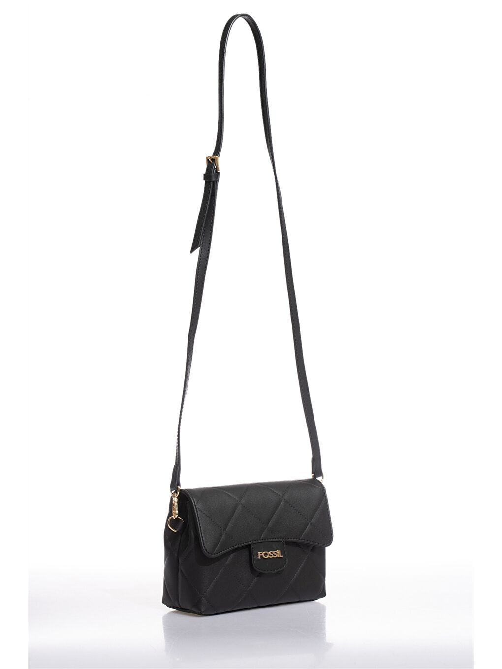 Siyah Deri Görünümlü Kadın Omuz Çantası-1