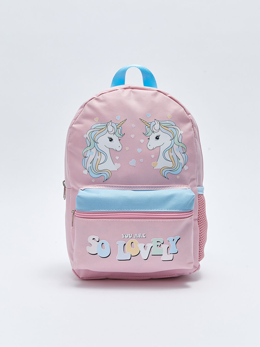 Pembe Baskılı Kız Çocuk Sırt Çantası