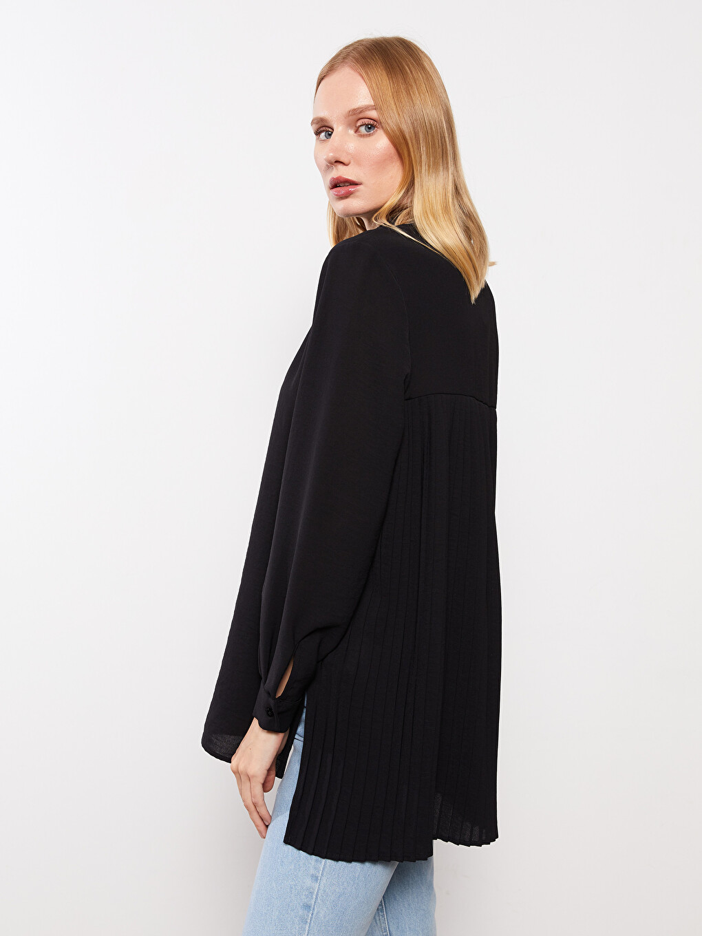 Front Button Closure Long Sleeve Women's Shirt