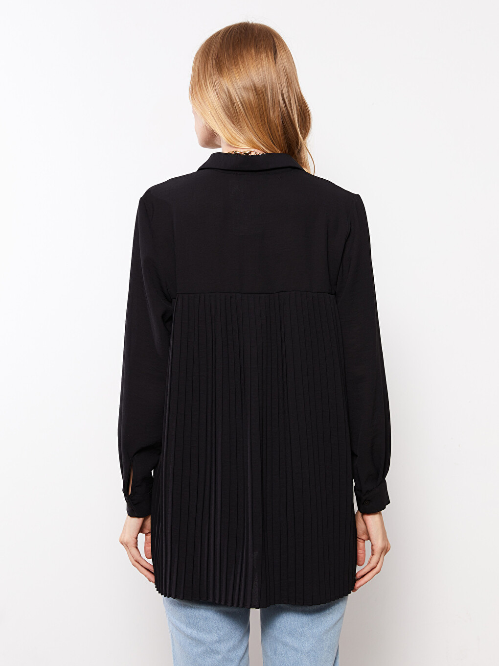 Front Button Closure Long Sleeve Women's Shirt-4