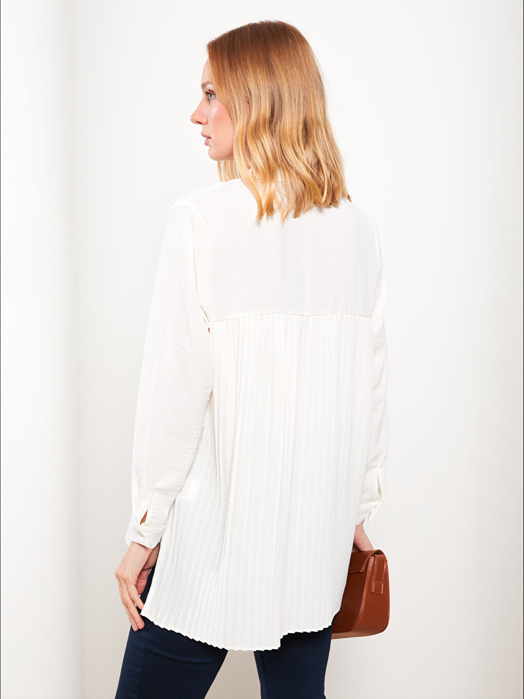 Front Button Closure Long Sleeve Women's Shirt-2