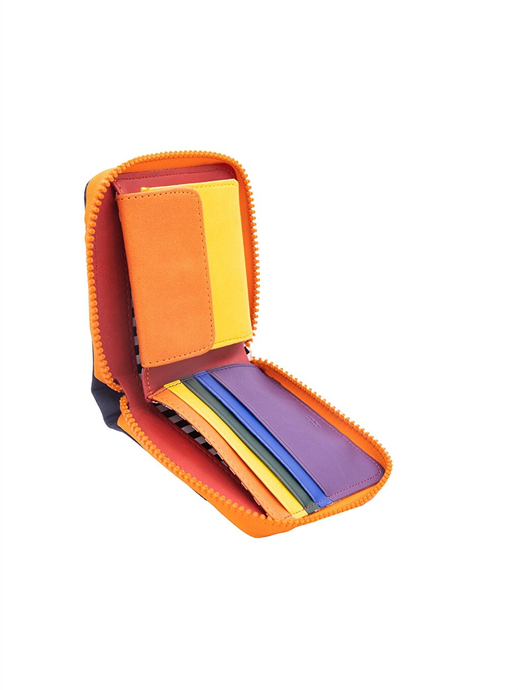 Mor Fermuarlı Kadın Mini Cüzdan-1