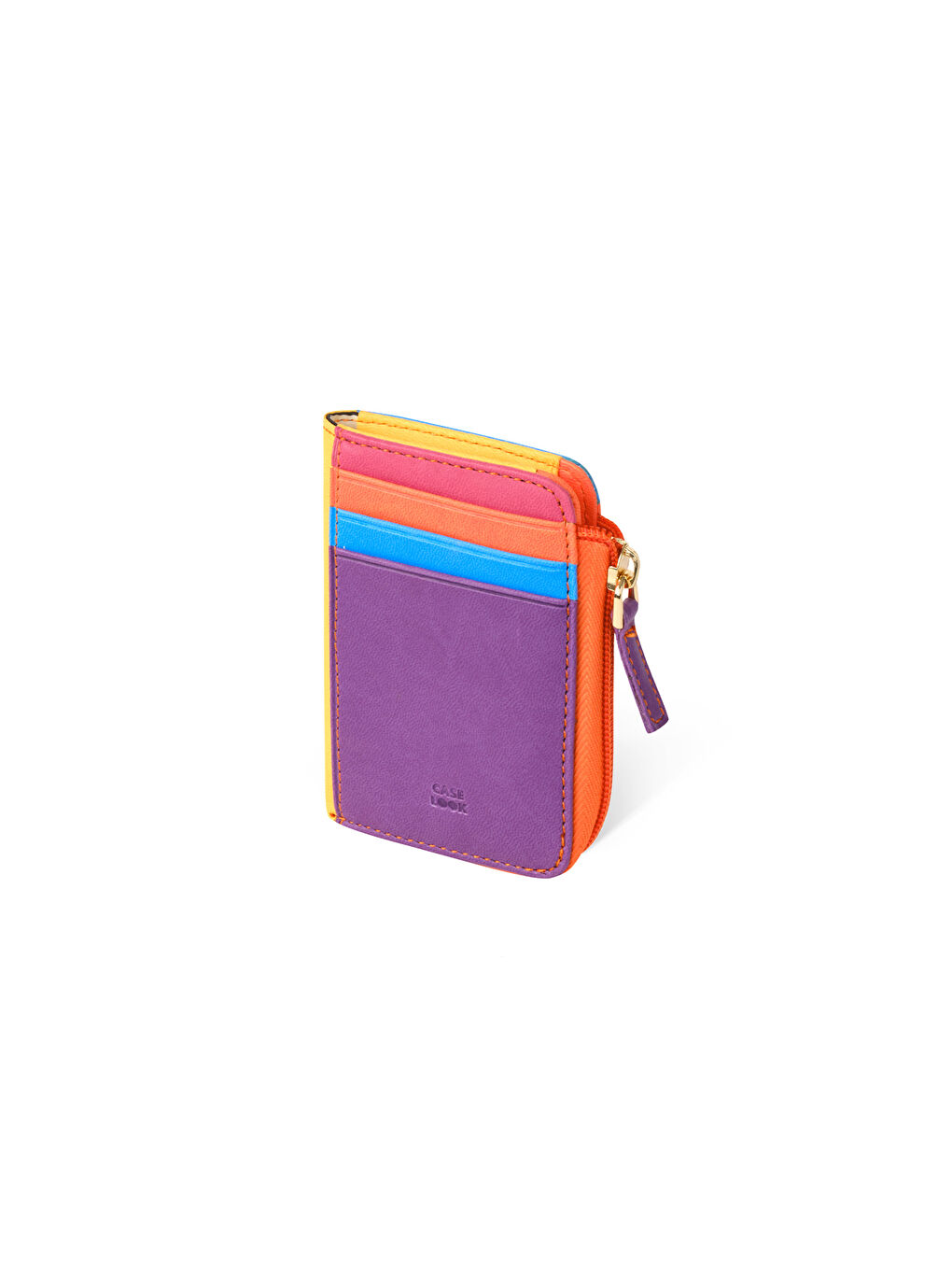 Turuncu Fermuarlı Kadın Mini Cüzdan-2