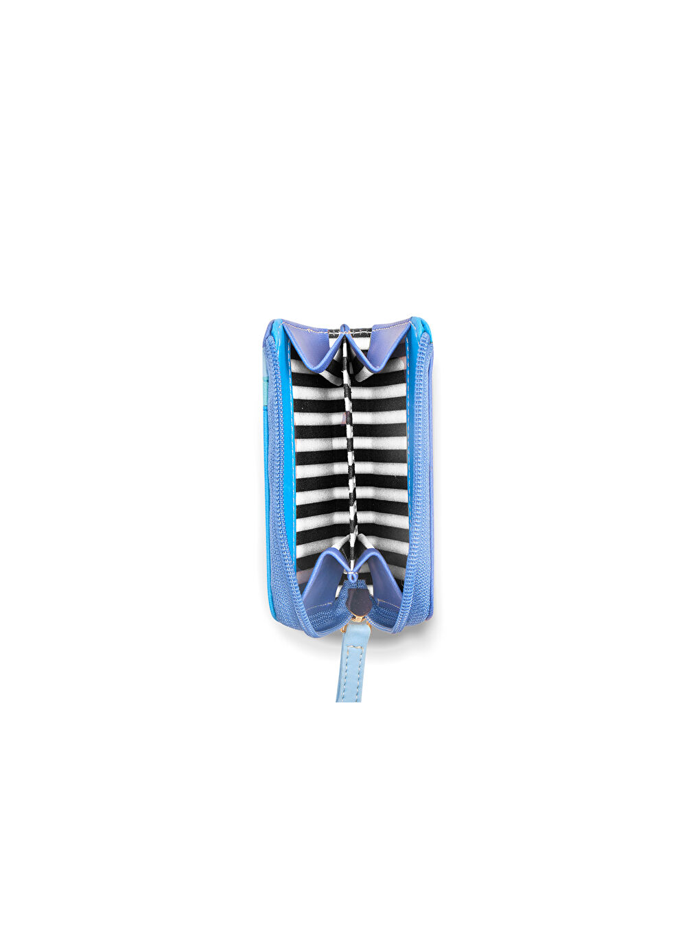 Mavi Fermuarlı Kadın Mini Cüzdan-5