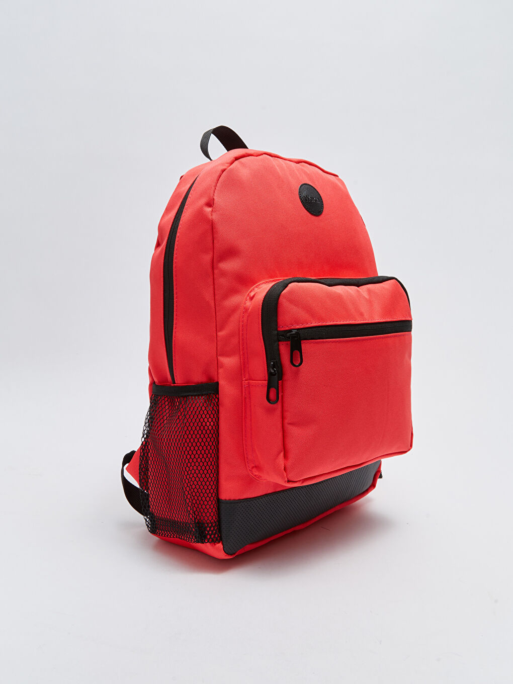 Kırmızı Renk Bloklu Laptop Bölmeli Erkek Sırt Çantası-3