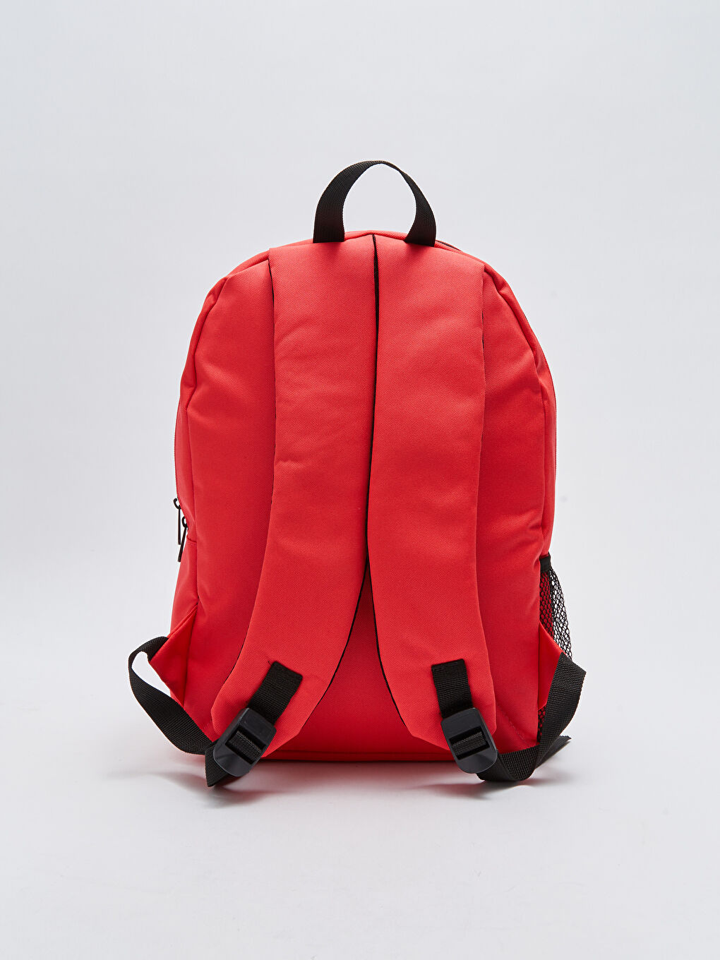 Kırmızı Renk Bloklu Laptop Bölmeli Erkek Sırt Çantası-4