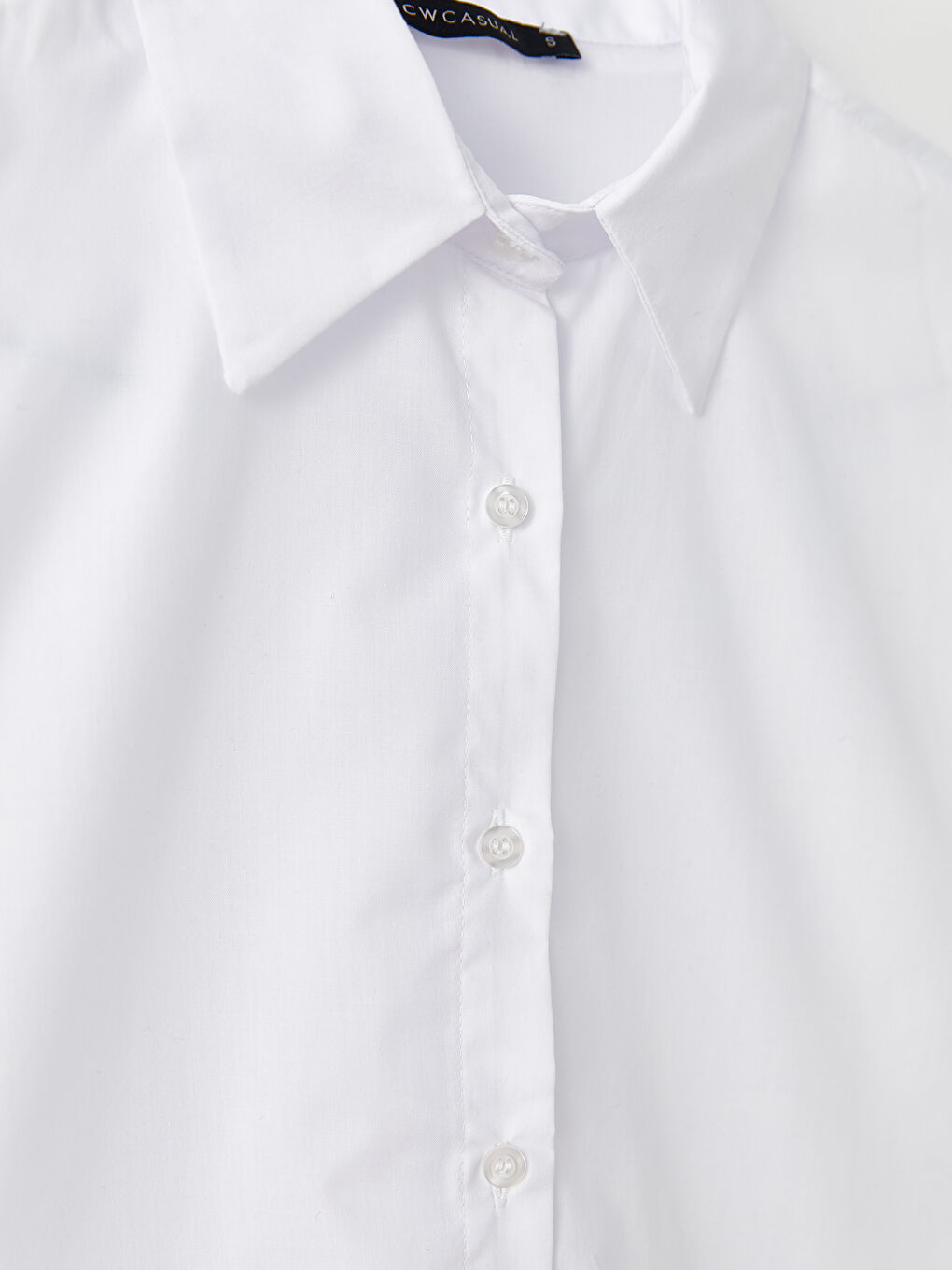 Chemise en Popeline à Boutons, Coupe Régulière, Manches Longues pour Femmes-7