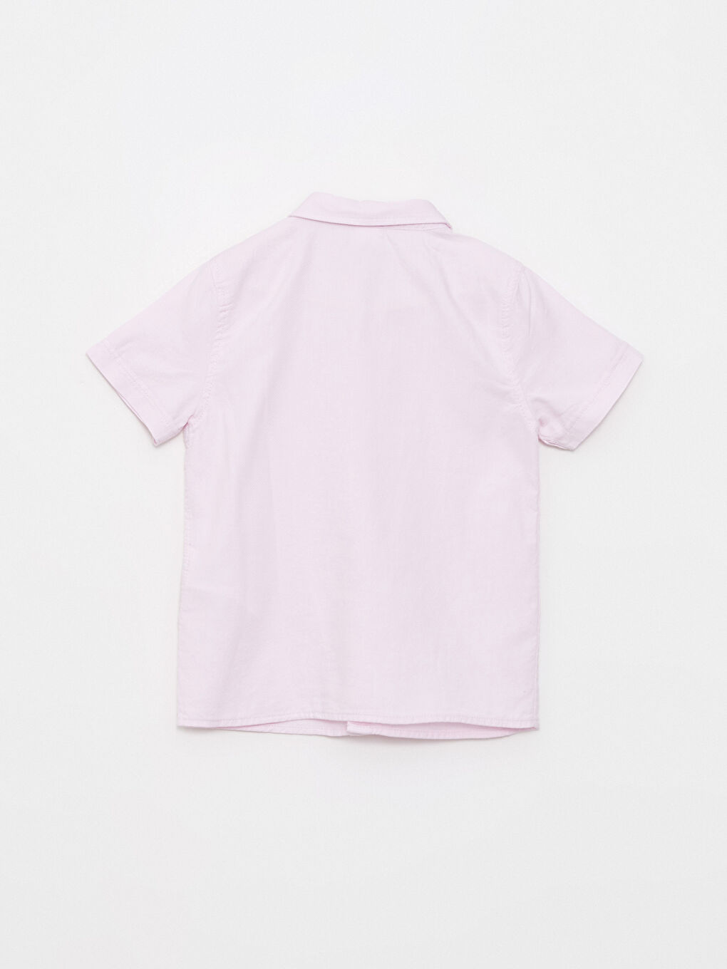 Pembe Kısa Kollu Basic Erkek Bebek Gömlek-1