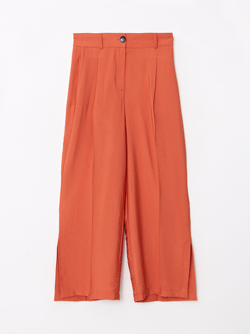 High Waist Comfortable Fit Straight Wide Leg Women's Trousers-6