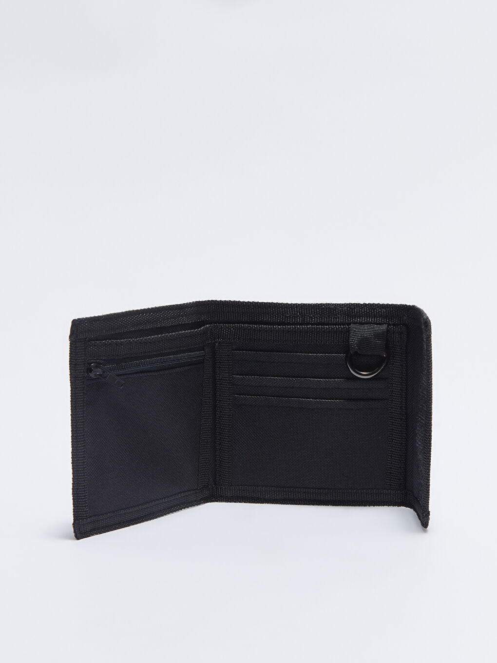 Siyah Baskılı Cırt Cırtlı Erkek Cüzdan-1