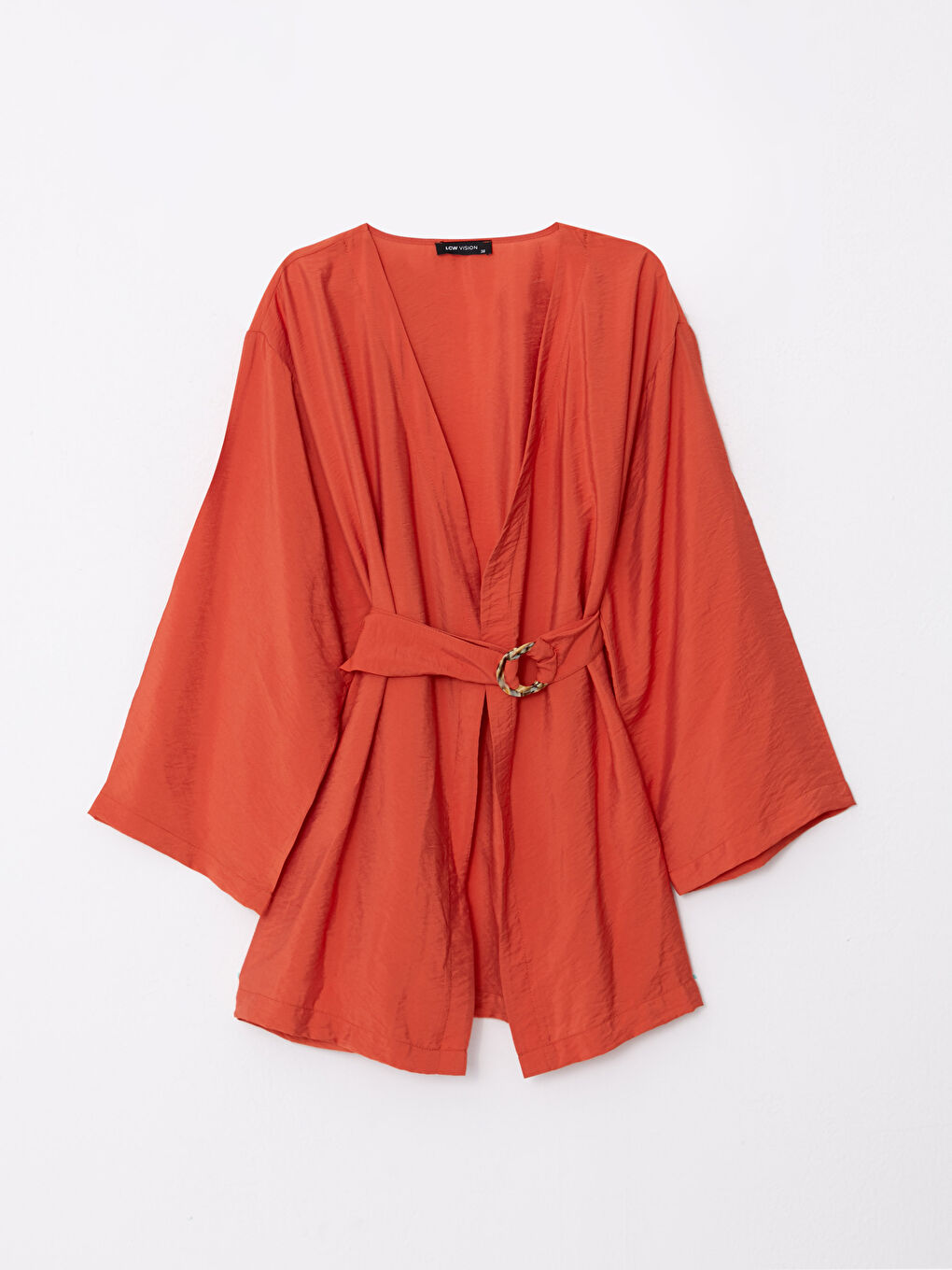 LCW Vision Turuncu Şal Yaka Kadın Kimono - 5