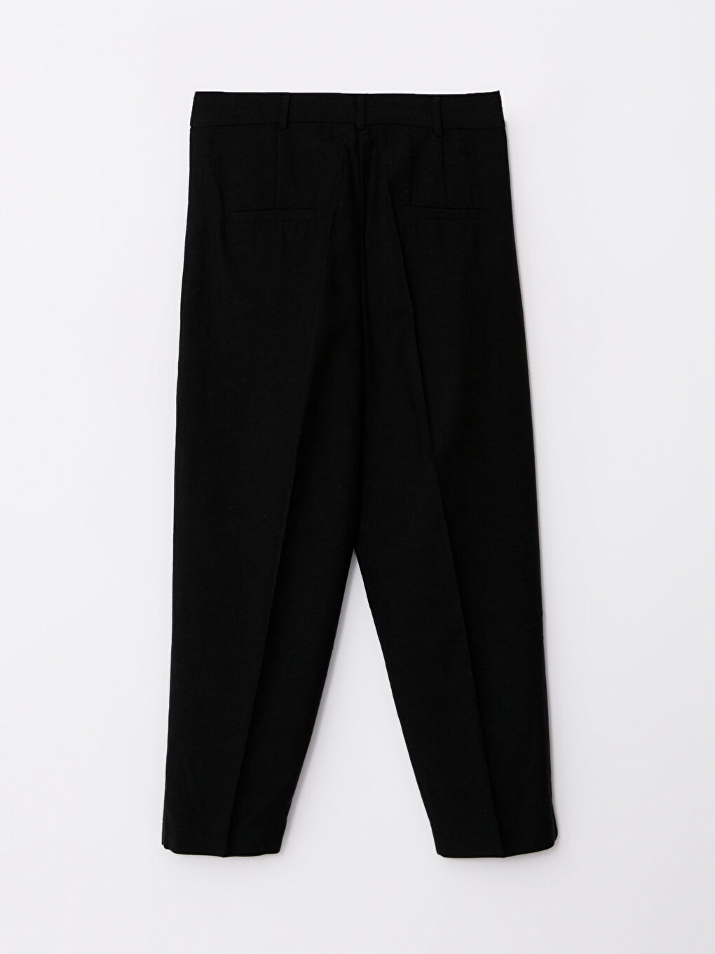 Siyah Standart Fit Düz Cep Detaylı Kadın Pantolon-7