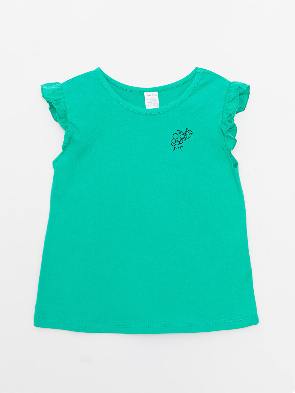 LC Waikiki Crew Neck Printed Cotton Baby Girl T-Shirt -S2MI67Z1-GHU