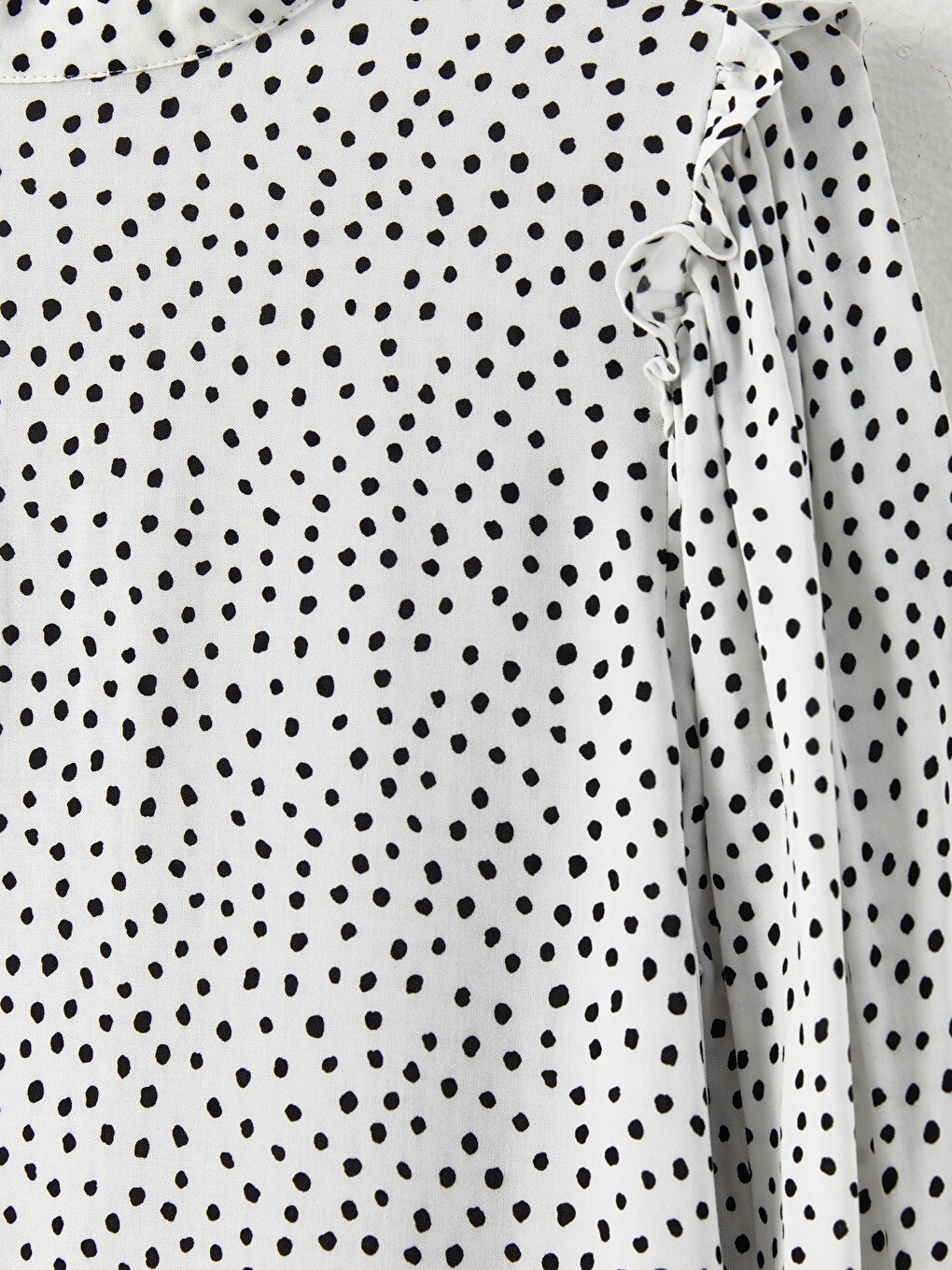 Crew Neck Patterned Long Sleeve Viscose Women's Blouse-7