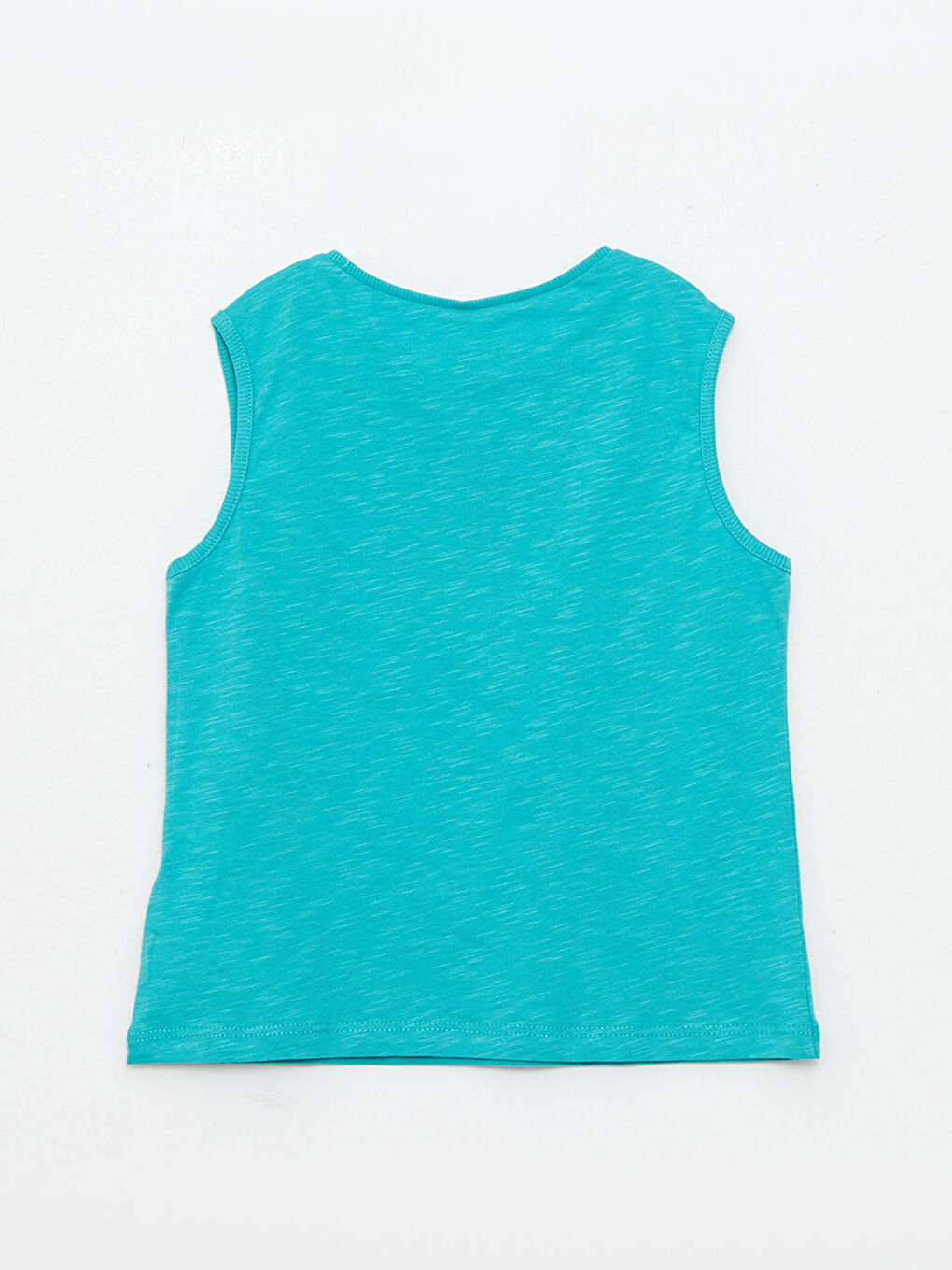 Turkuaz Bisiklet Yaka Baskılı Pamuklu Erkek Bebek Atlet-1