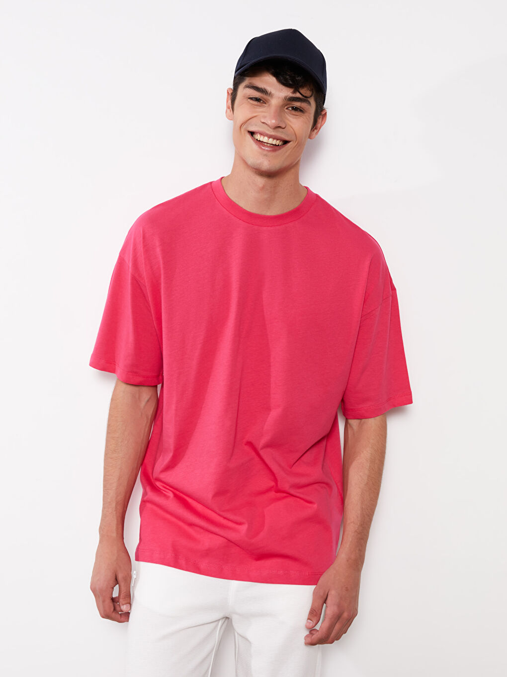 Oversize Crew Neck Short Sleeve Jersey Men's T-Shirt-2