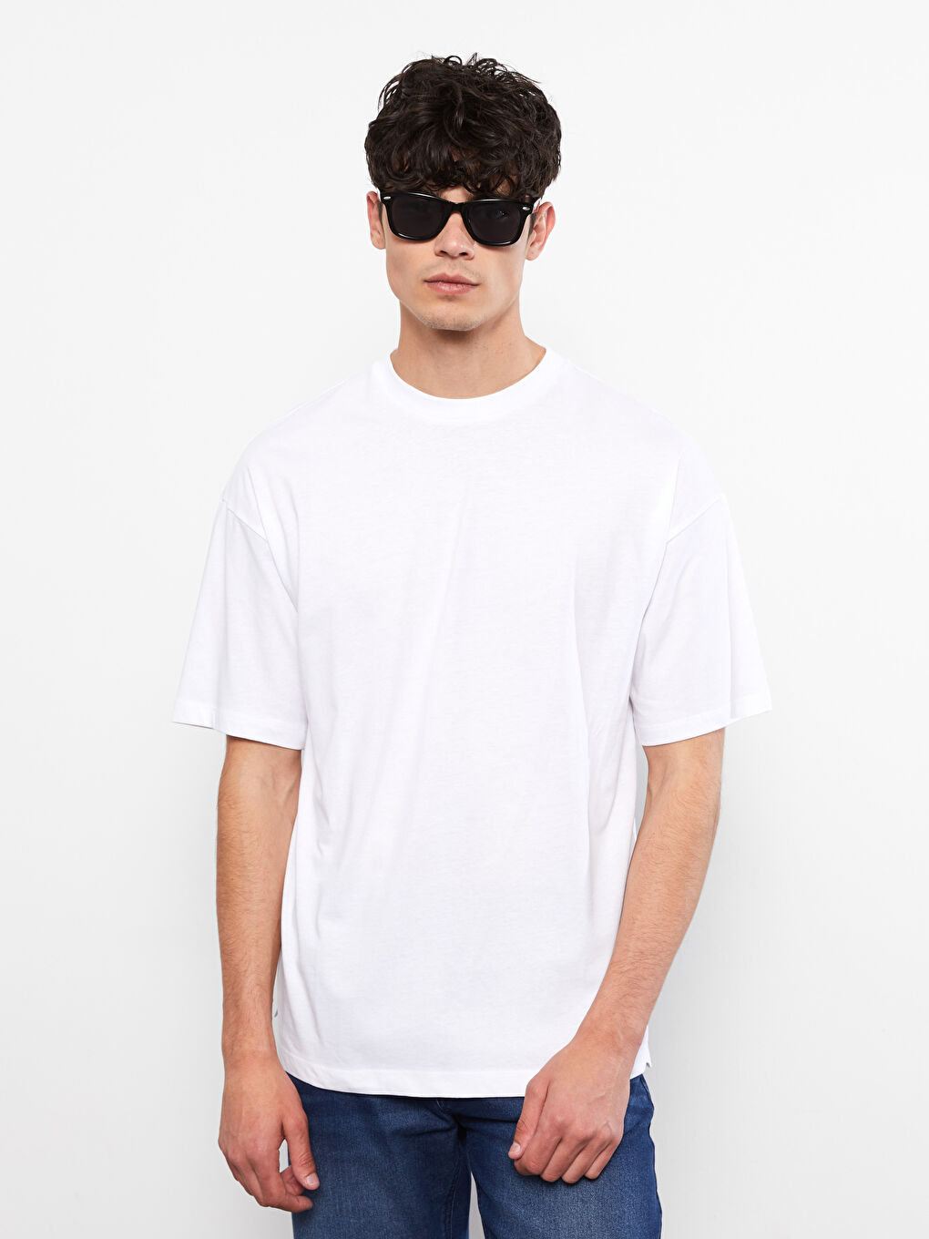 Oversize Crew Neck Short Sleeve Jersey Men's T-Shirt-1