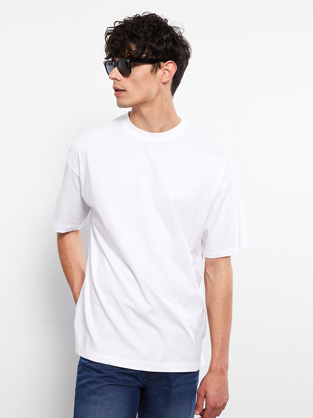 Oversize Crew Neck Short Sleeve Jersey Men's T-Shirt-2